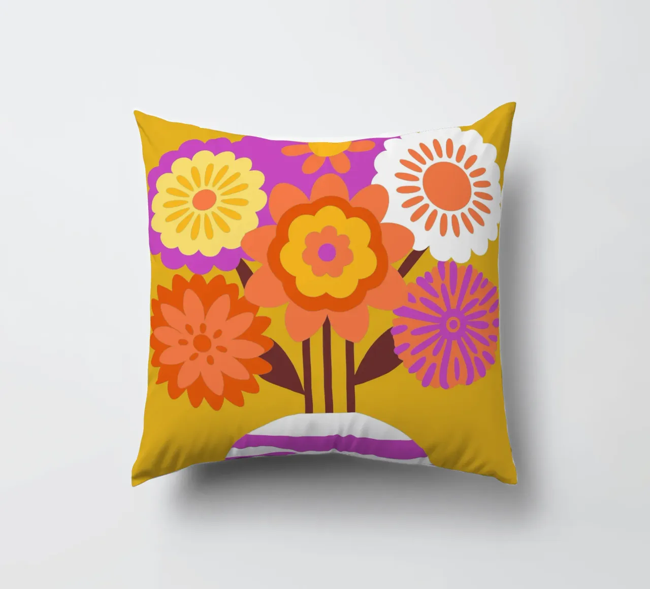 Kadapul Flower in Vase decorative cushion by FLOWER PLACE SHOP