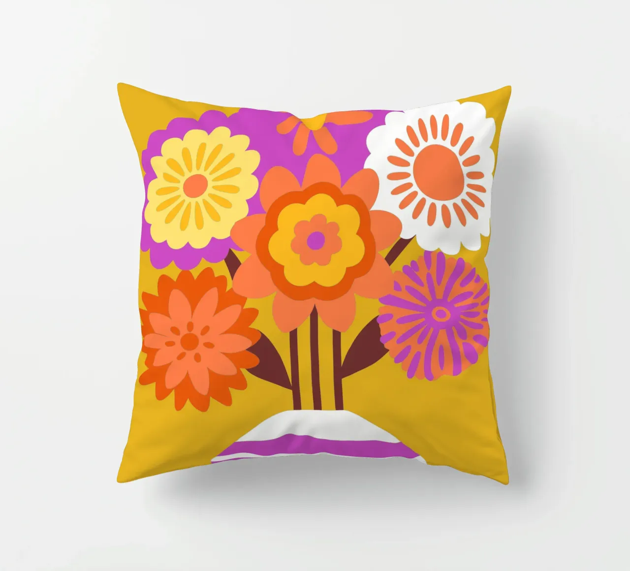 Kadapul Flower in Vase decorative cushion by FLOWER PLACE SHOP