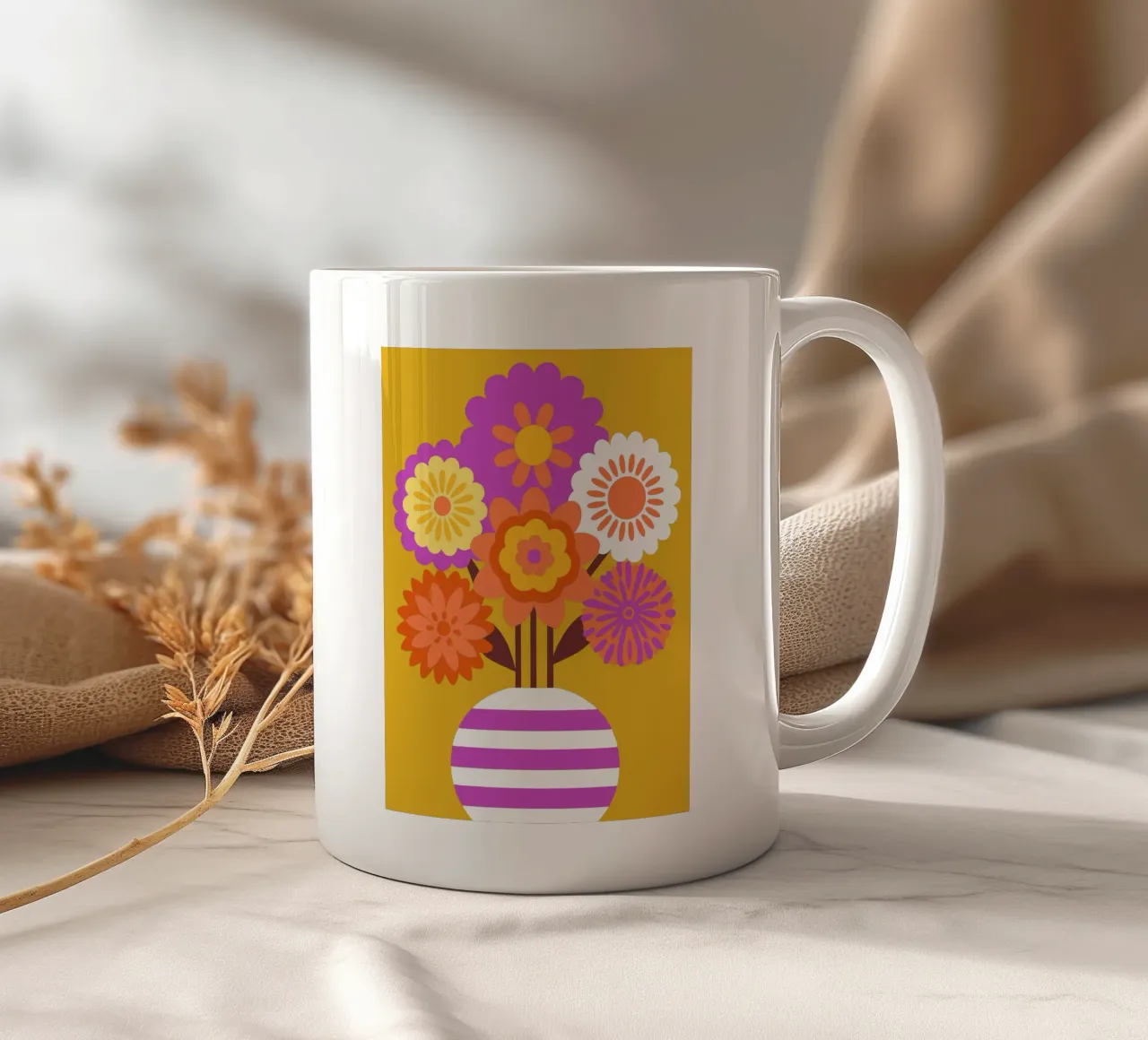 Fiore di Kadapul in vaso tazza in ceramica da FLOWER PLACE SHOP
