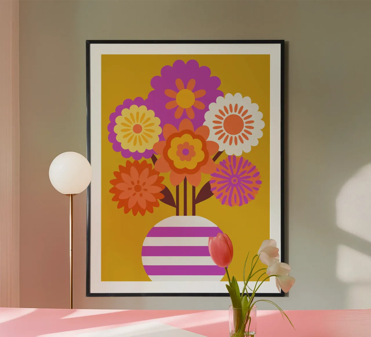 Kadapul Flower in Vase hahnemühle by FLOWER PLACE SHOP