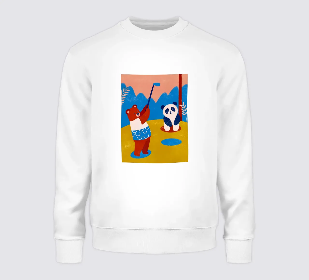 Orso e panda che giocano a golf felpa da THE LATEST SHOP