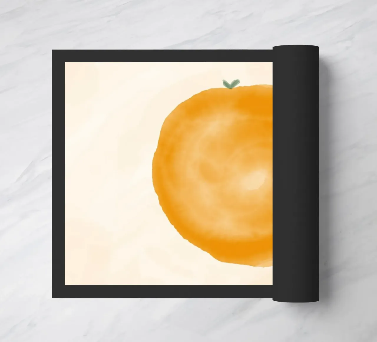 Orange. Aquarelle. doormat by FRICKE DESIGN