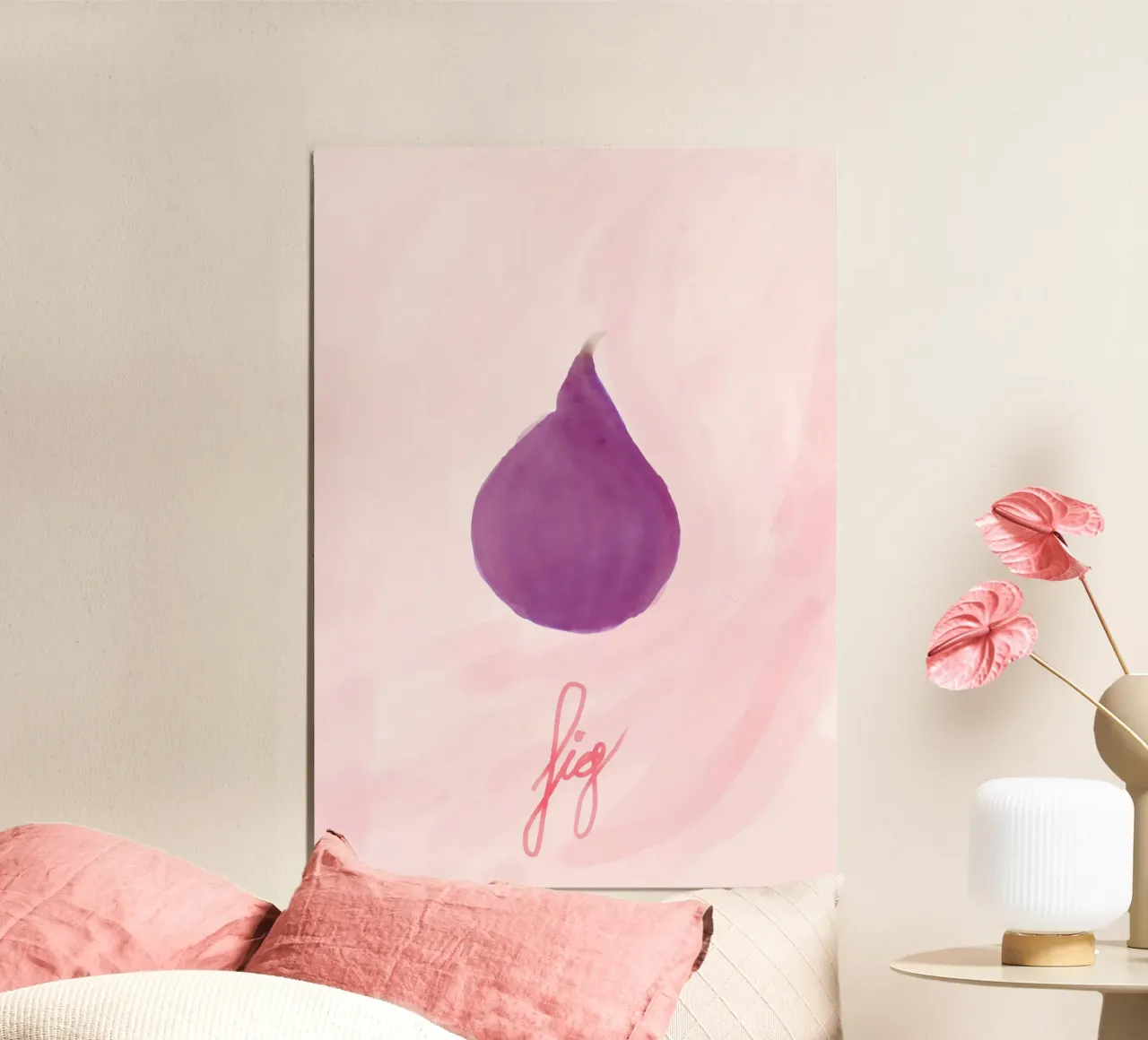 fig. Aquarelle. poster con telaio in legno da FRICKE DESIGN