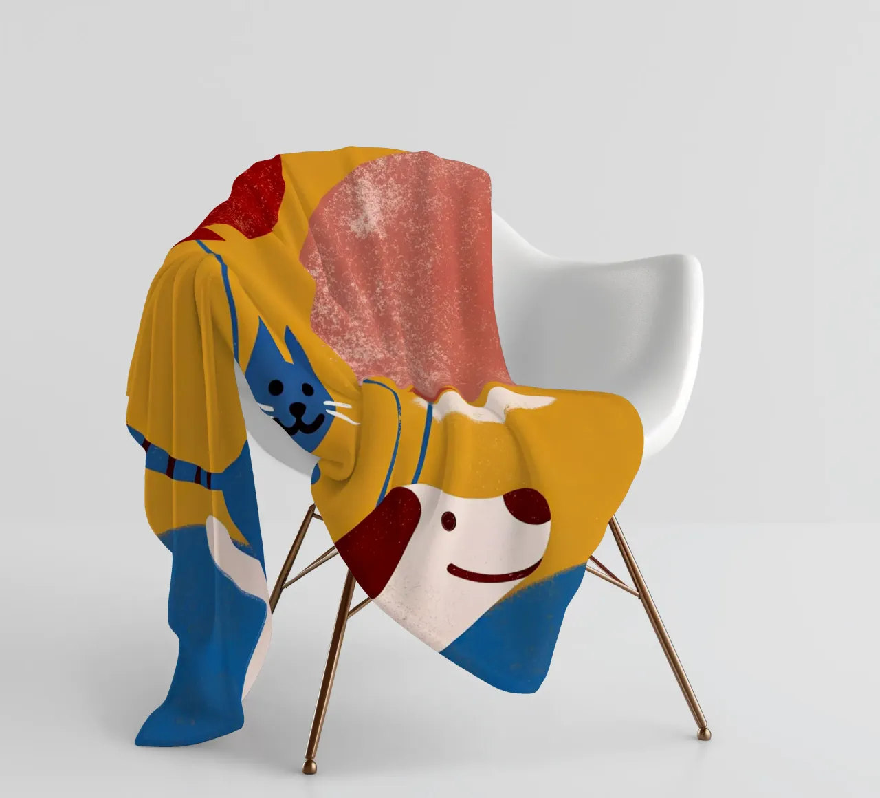 Cane e gatto in palloncini coperta in pile da THE LATEST SHOP