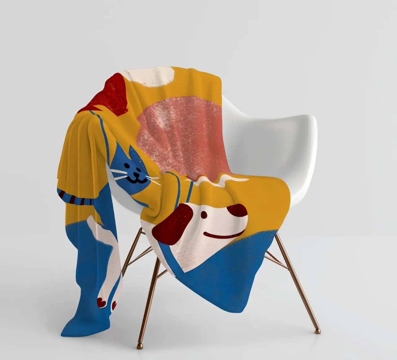 Cane e gatto in palloncini coperta in pile da THE LATEST SHOP