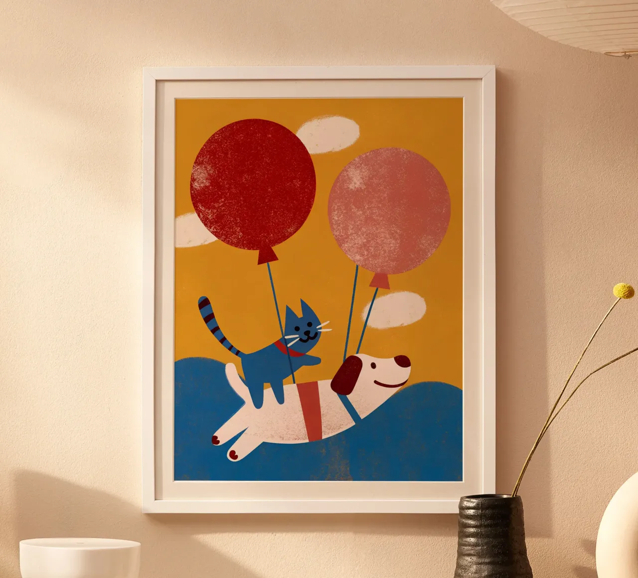 Cane e gatto in palloncini poster da THE LATEST SHOP