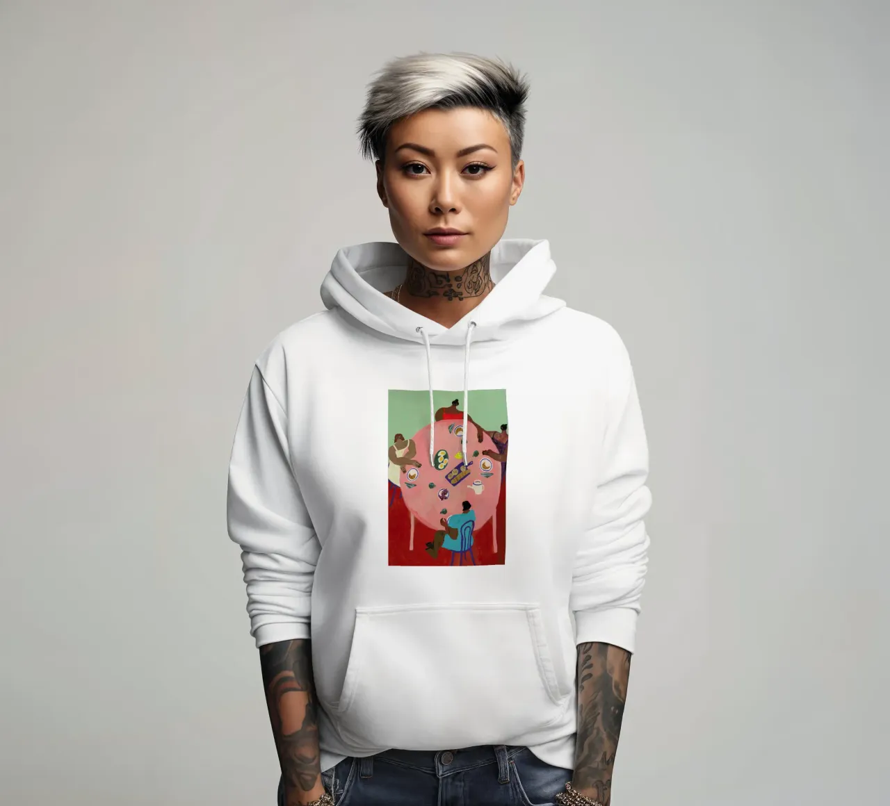 Breakfast Table felpa con cappuccio da Nudes and Croissants