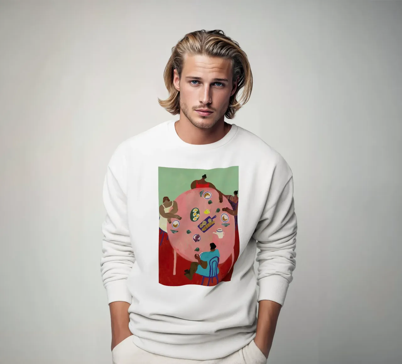 Breakfast Table felpa da Nudes and Croissants