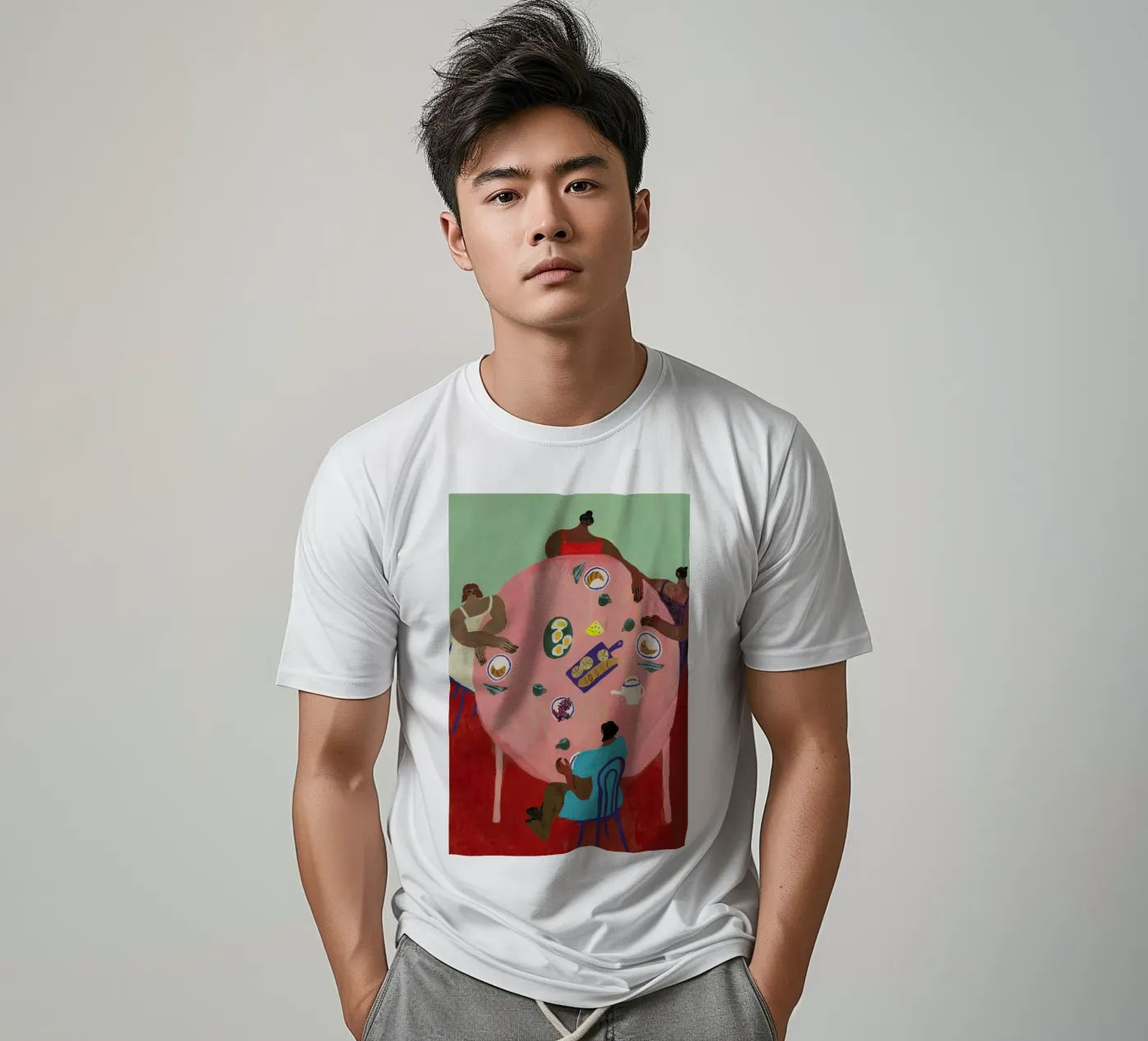 Breakfast Table t-shirt da Nudes and Croissants