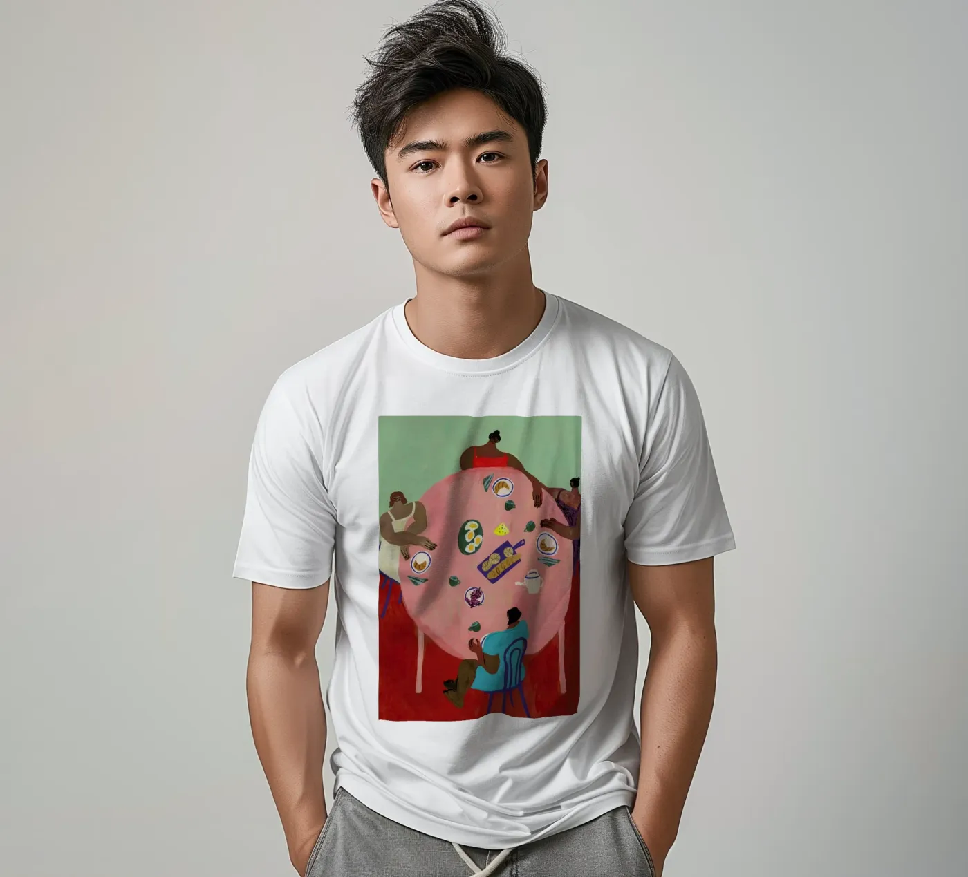 Breakfast Table t-shirt da Nudes and Croissants