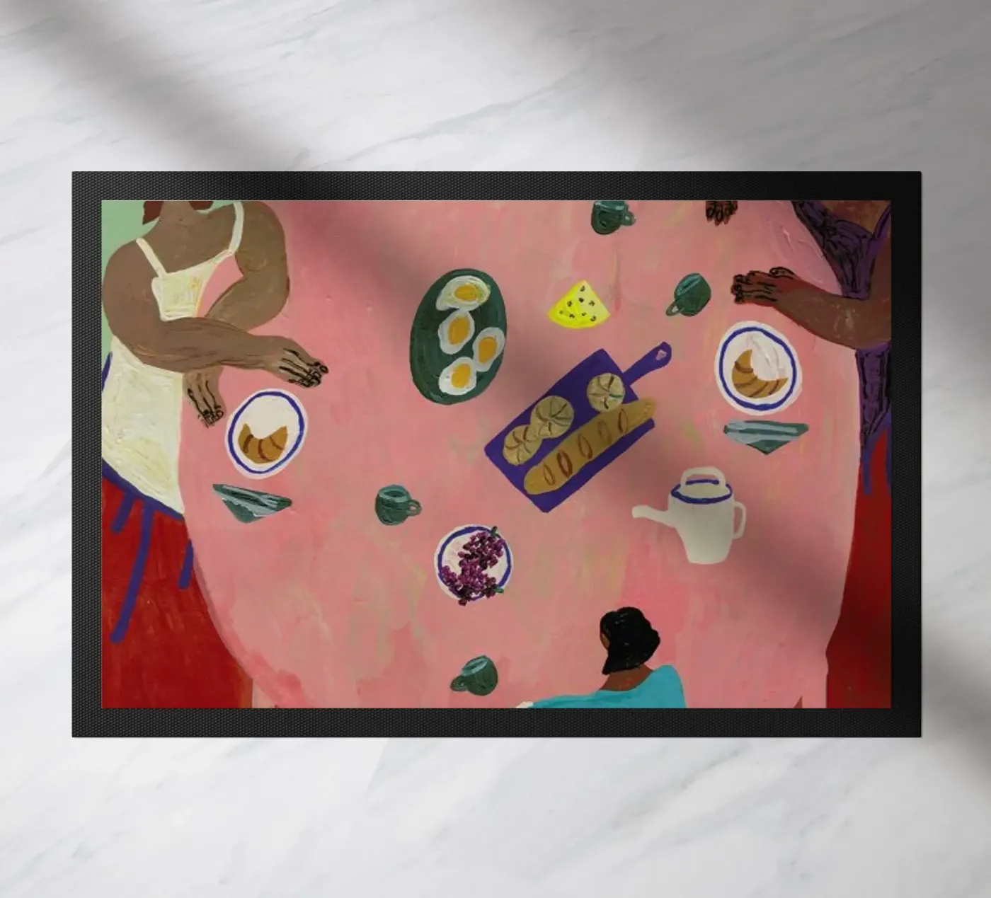 Breakfast Table deurmat van Nudes and Croissants