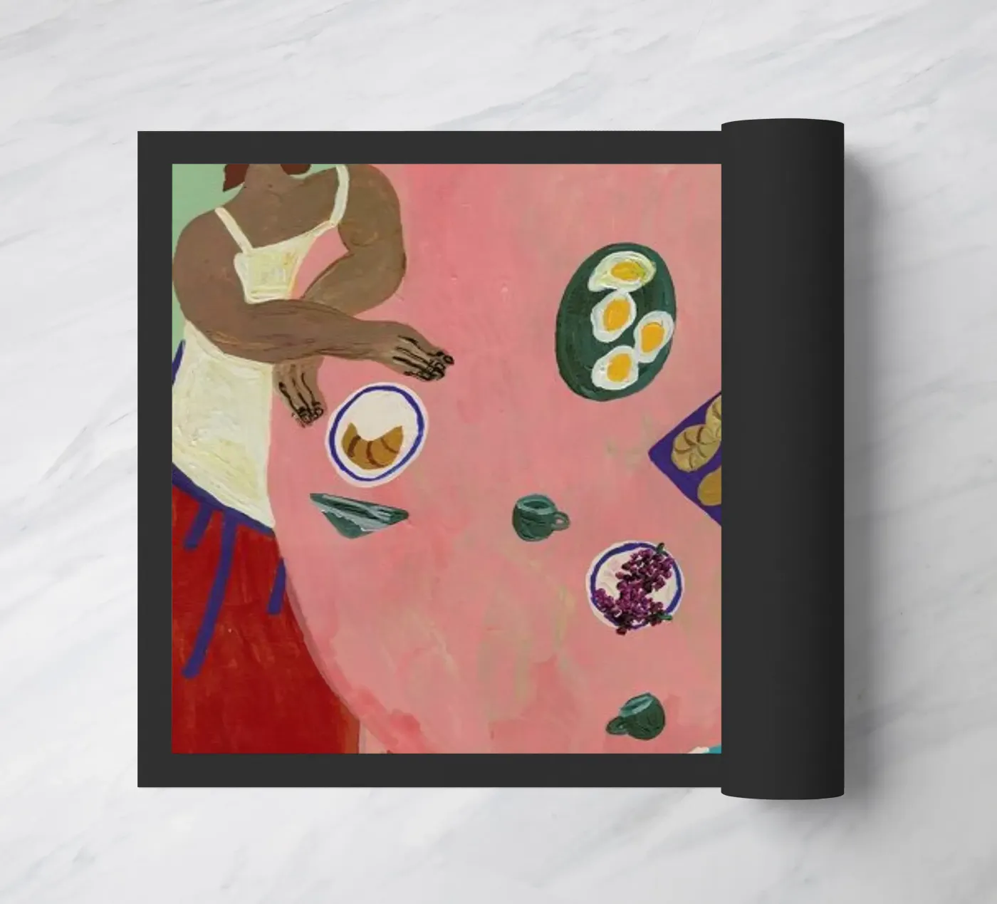 Breakfast Table deurmat van Nudes and Croissants