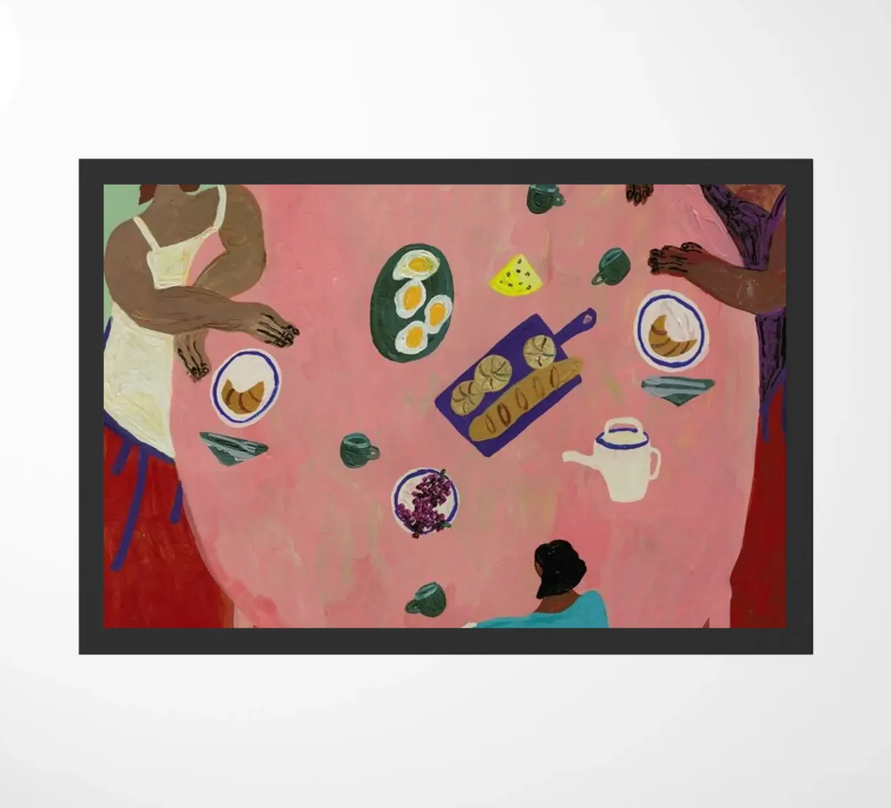 Breakfast Table deurmat van Nudes and Croissants