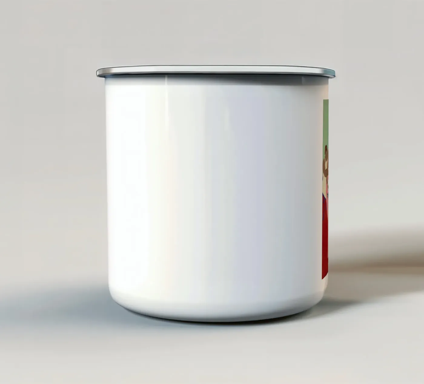 Breakfast Table enamel mug by Nudes and Croissants
