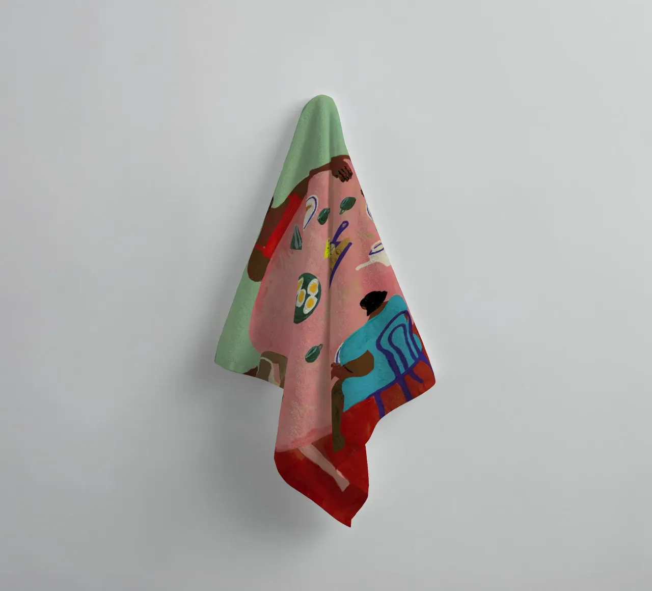 Breakfast Table towel by Nudes and Croissants