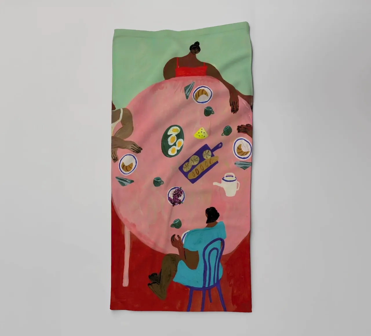 Breakfast Table towel by Nudes and Croissants