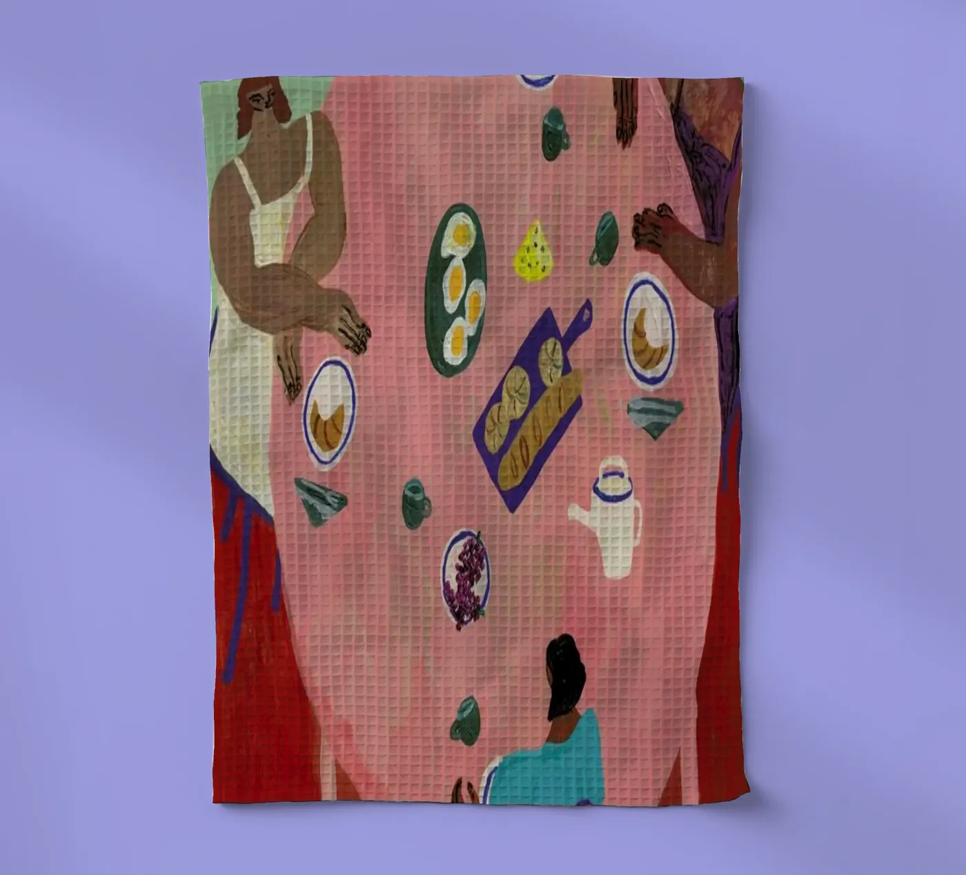 Breakfast Table Geschirrtuch von Nudes and Croissants