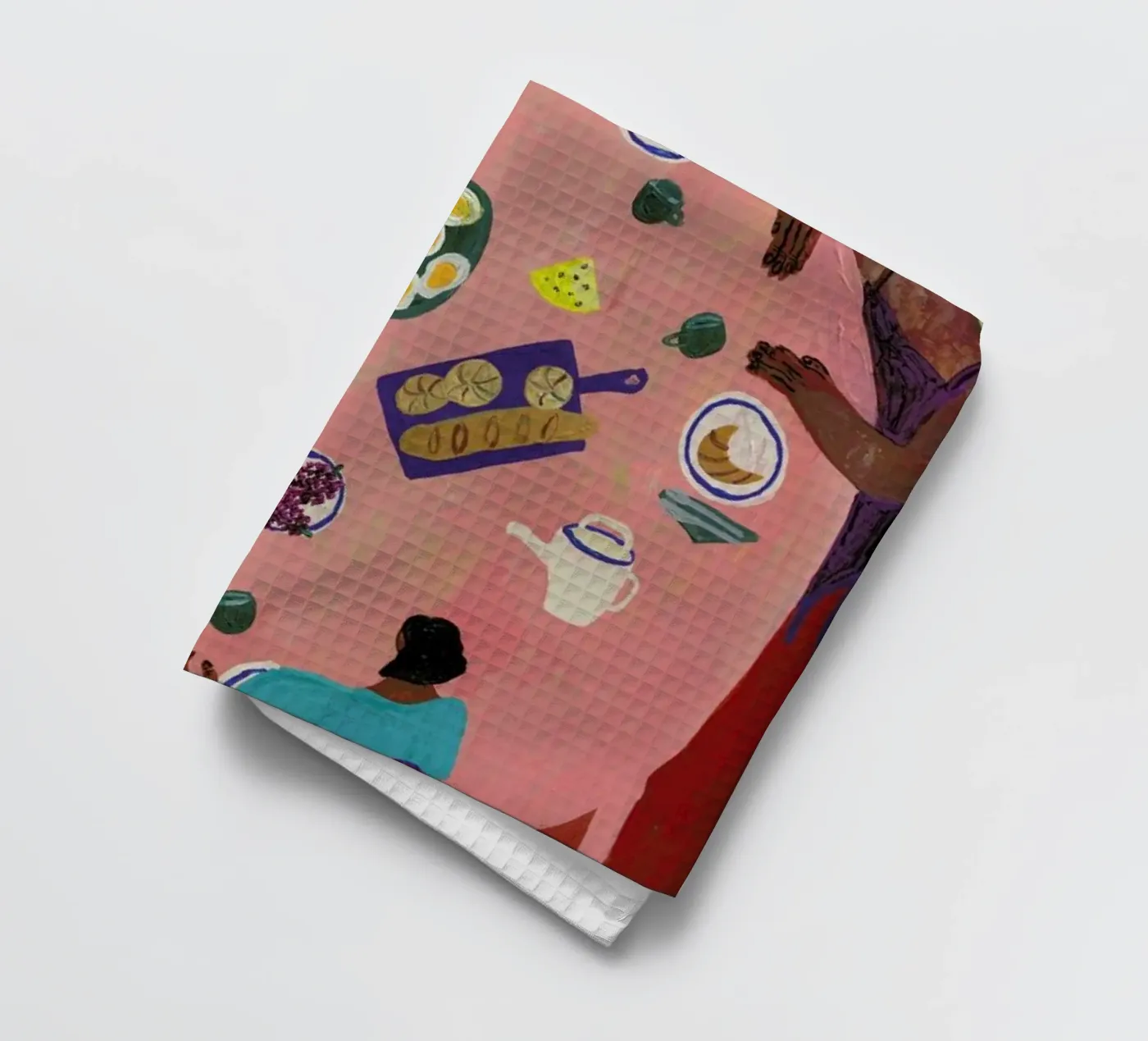 Breakfast Table Geschirrtuch von Nudes and Croissants