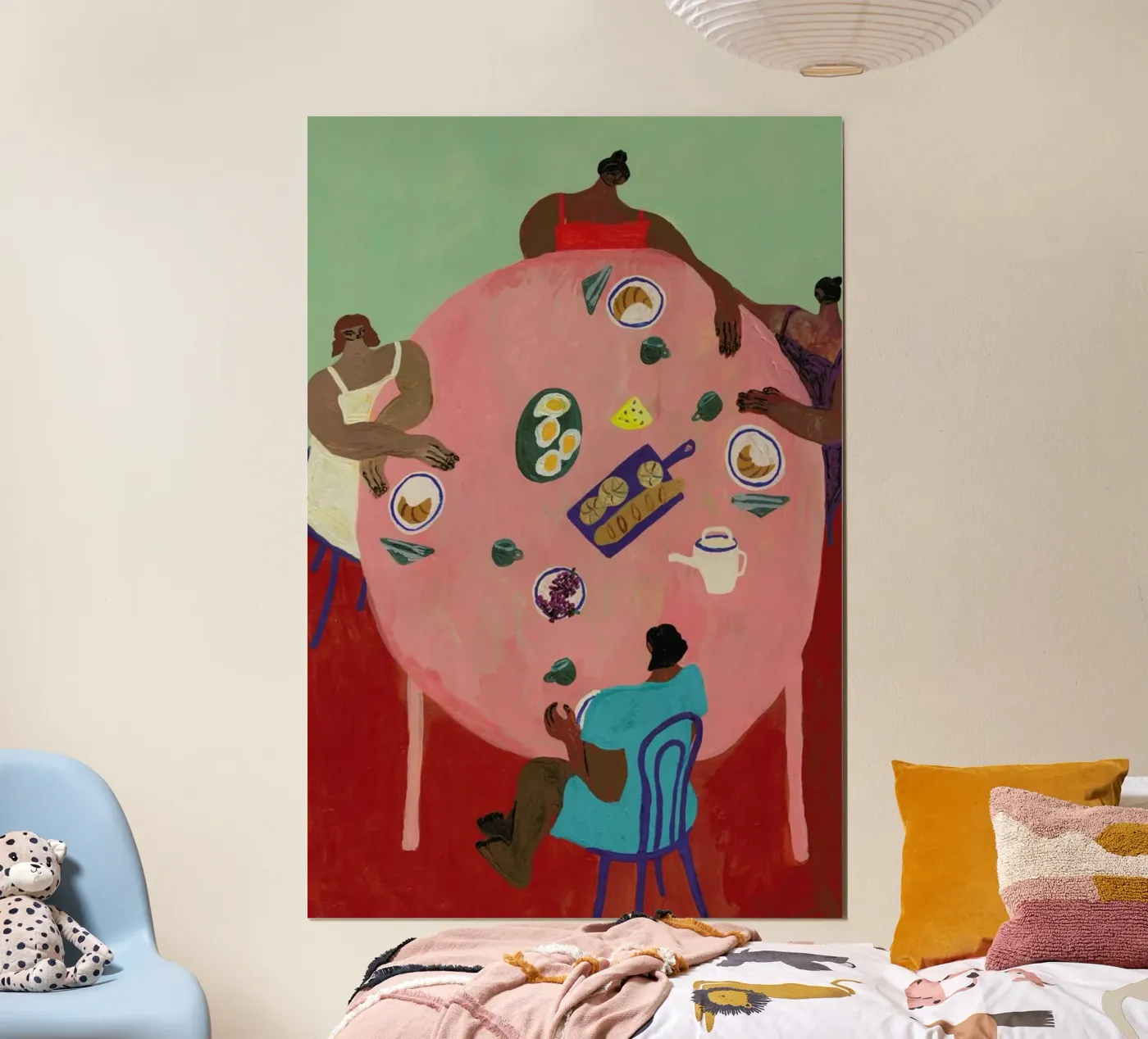 Breakfast Table Poster von Nudes and Croissants