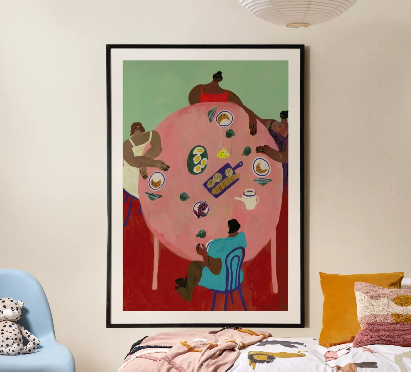 Breakfast Table Poster von Nudes and Croissants