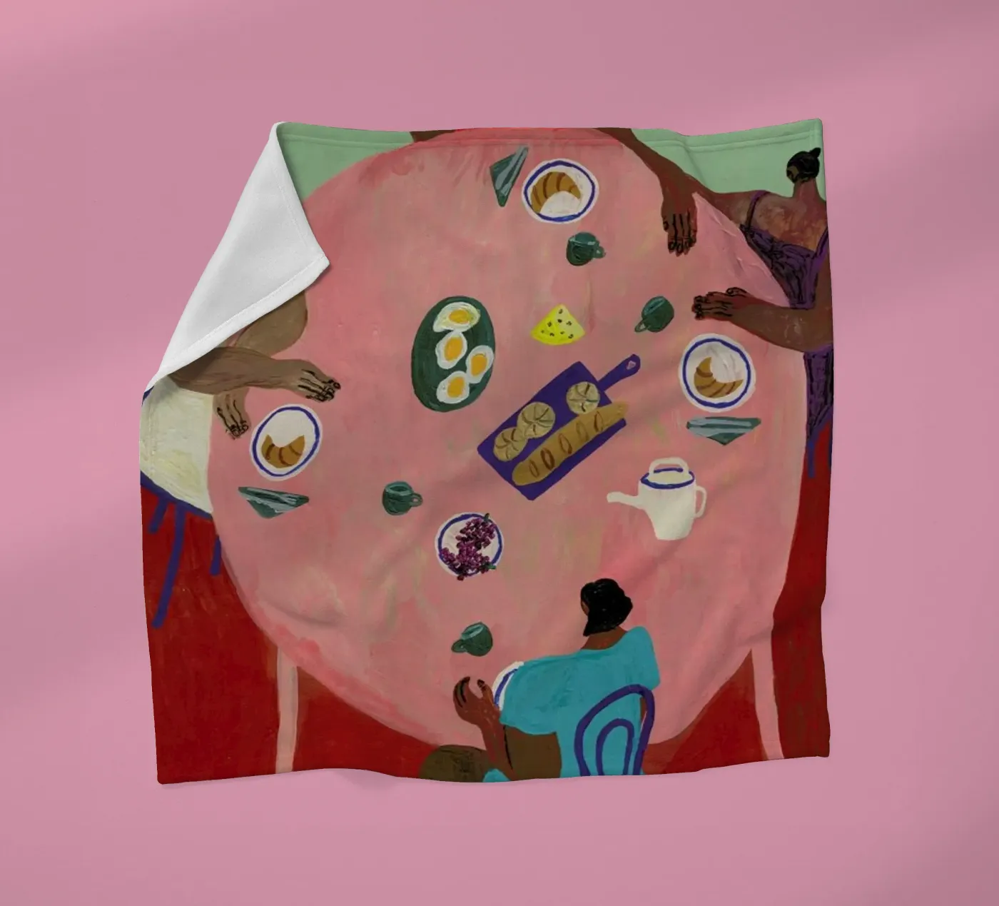 Breakfast Table fleecedeken van Nudes and Croissants