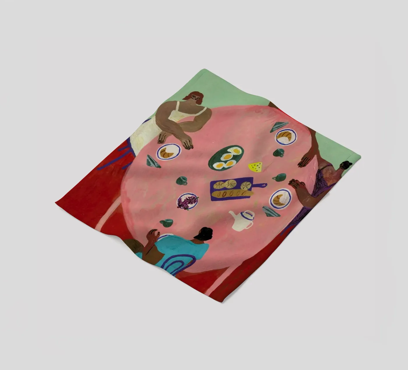 Breakfast Table fleecedeken van Nudes and Croissants