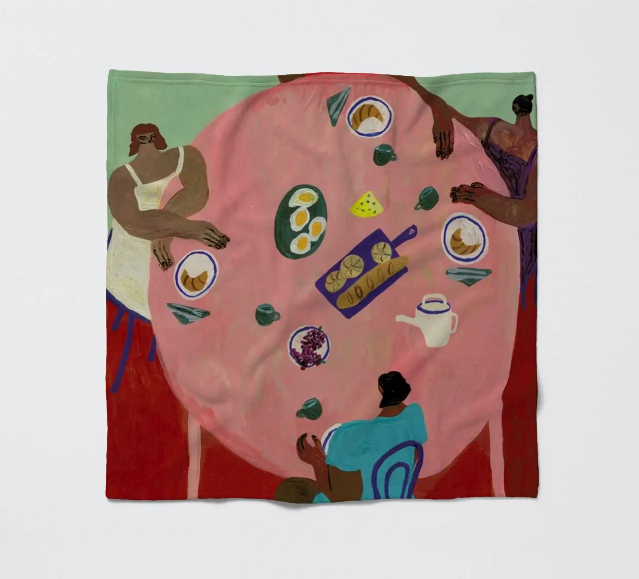 Breakfast Table Fleecedecke von Nudes and Croissants