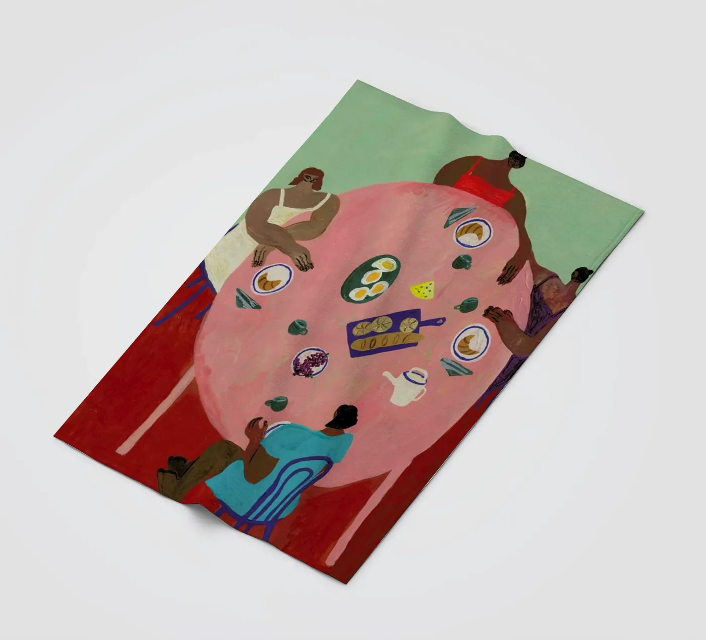 Breakfast Table fleecedeken van Nudes and Croissants