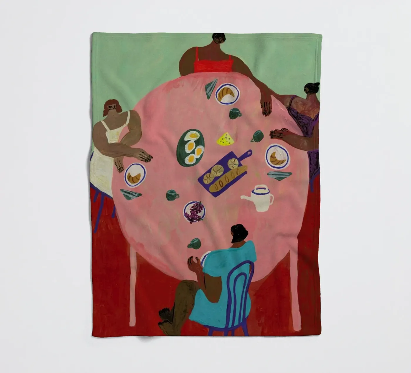 Breakfast Table fleecedeken van Nudes and Croissants