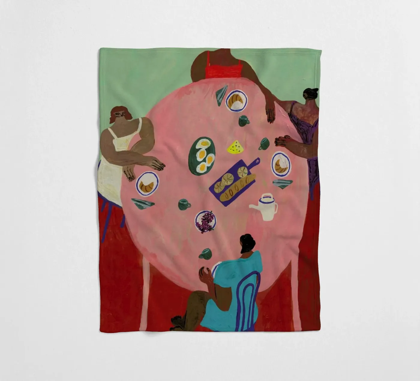 Breakfast Table fleecedeken van Nudes and Croissants