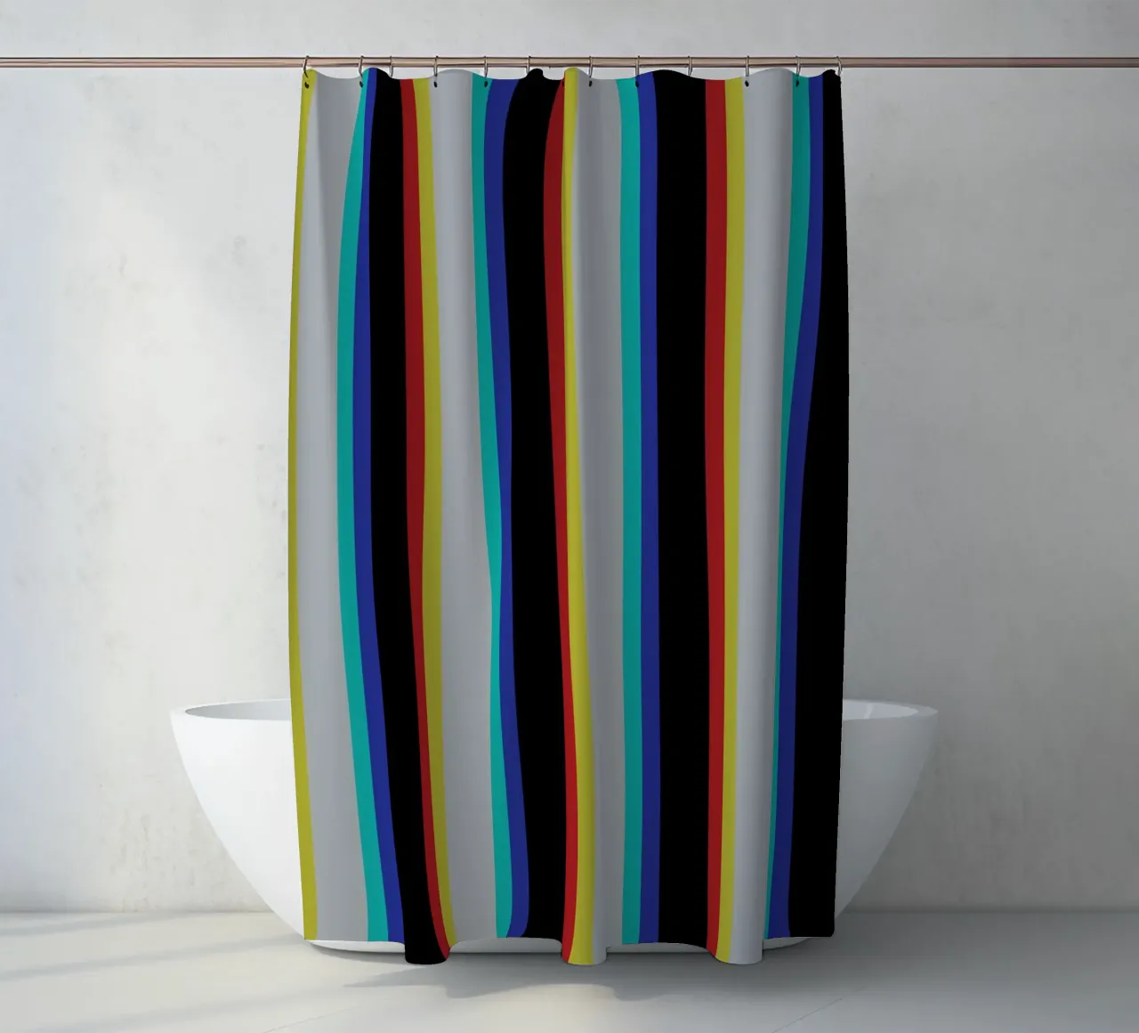 Striscia della linea Glitch tenda da doccia da galihstudio