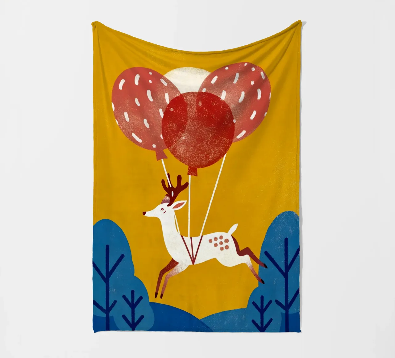 Cervo con palloncino coperta in pile da THE LATEST SHOP