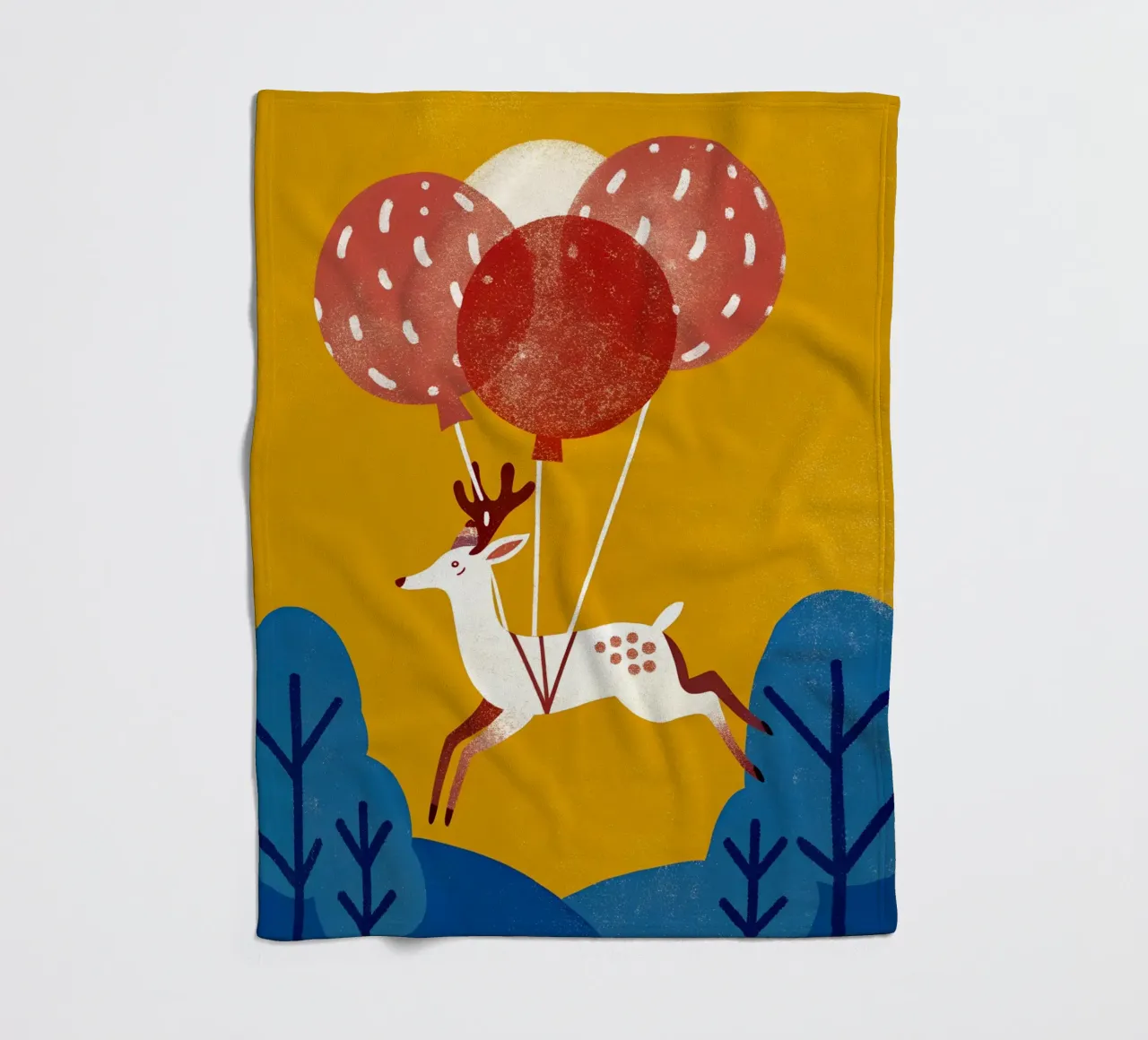Cervo con palloncino coperta in pile da THE LATEST SHOP