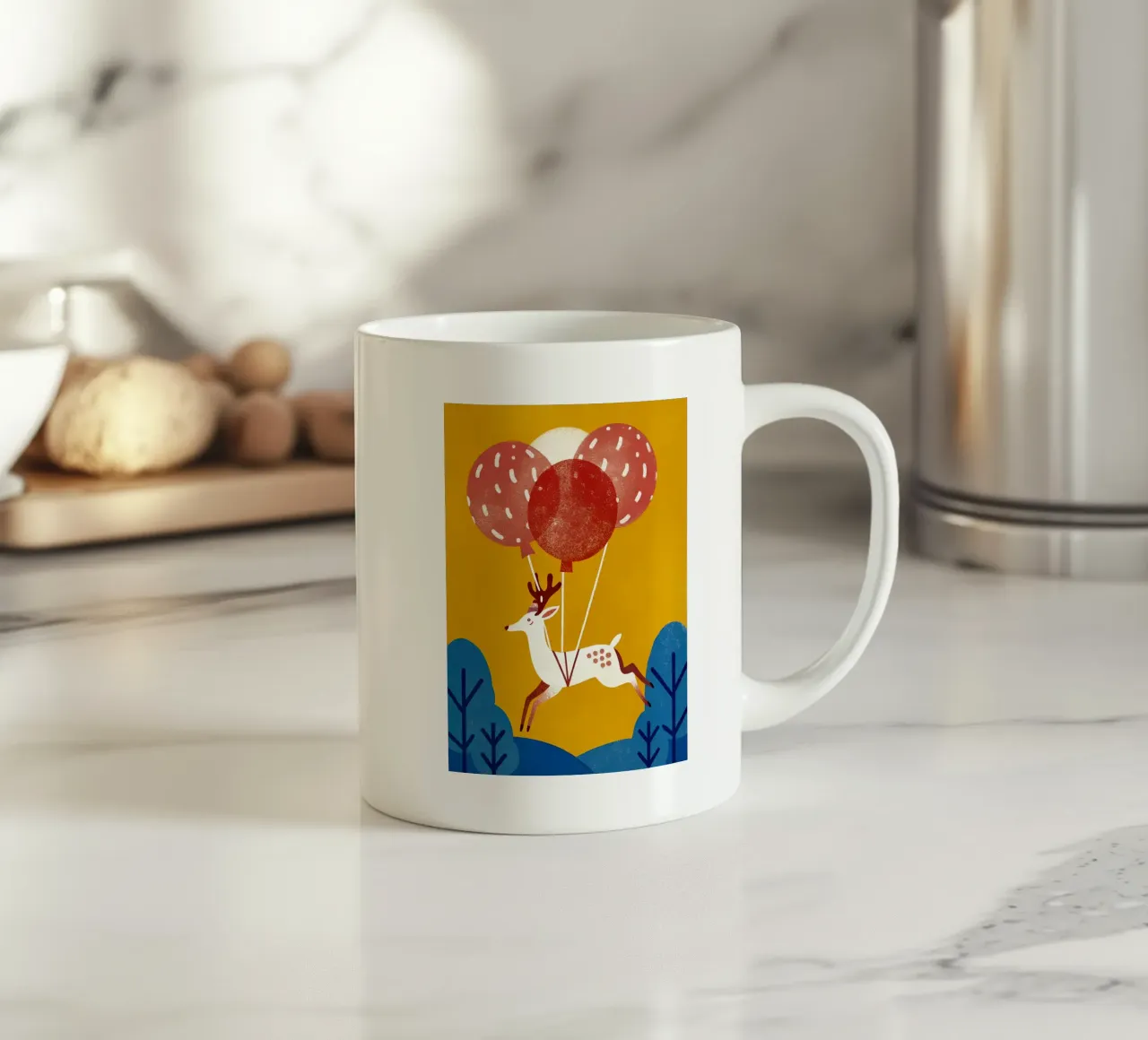 Cervo con palloncino tazza in ceramica da THE LATEST SHOP