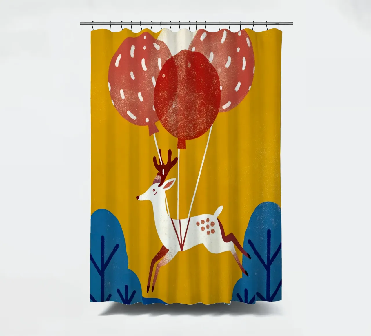 Hert met ballon douchegordijn van THE LATEST SHOP