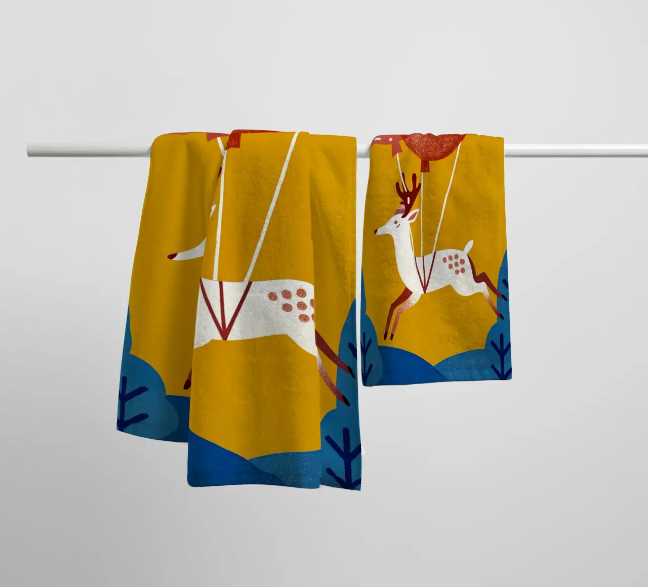 Cervo con palloncino asciugamano da bagno da THE LATEST SHOP