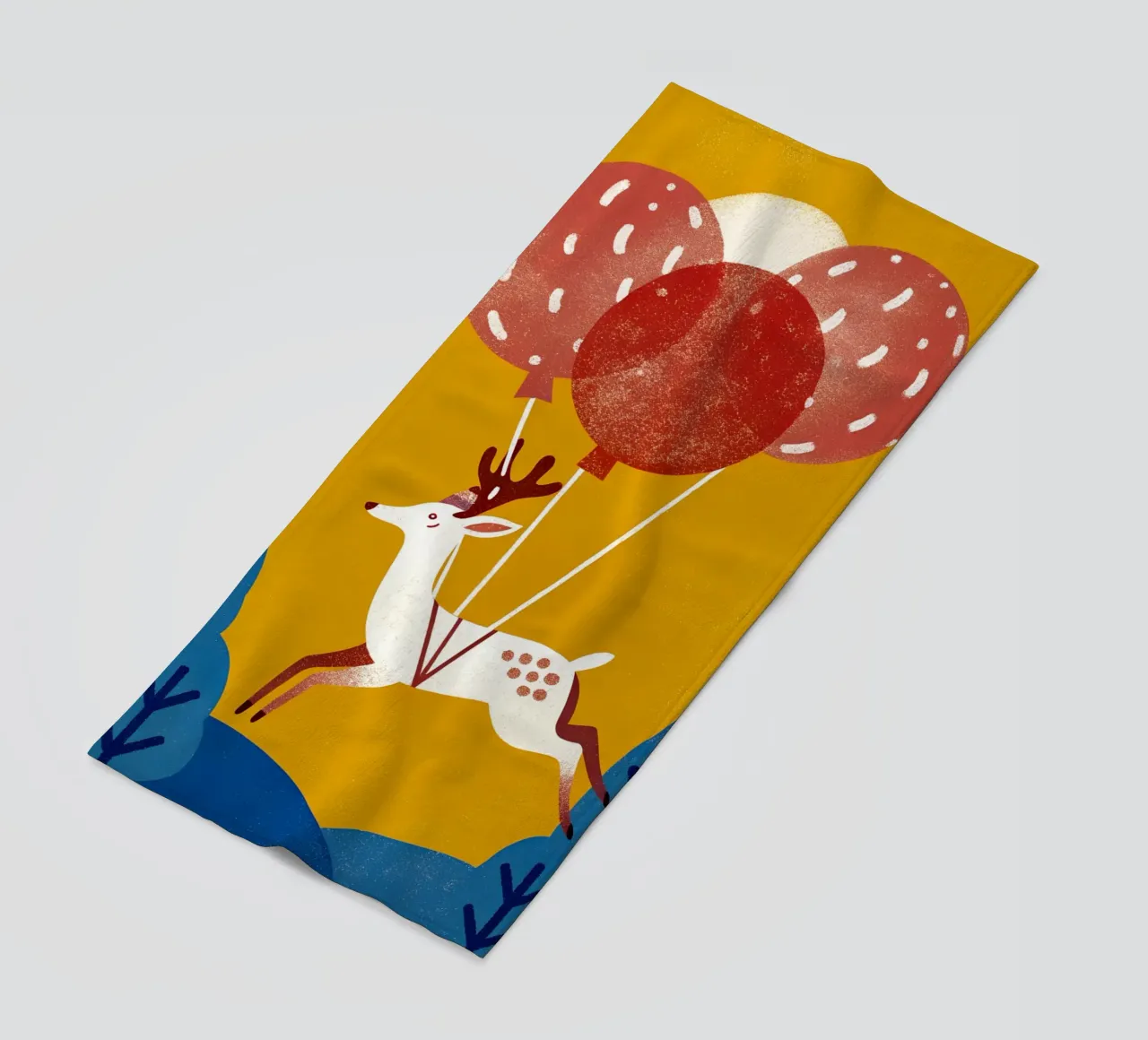 Cervo con palloncino telo mare da THE LATEST SHOP