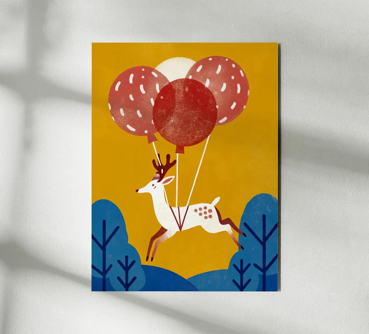 Cervo con palloncino alluminio dibond da THE LATEST SHOP