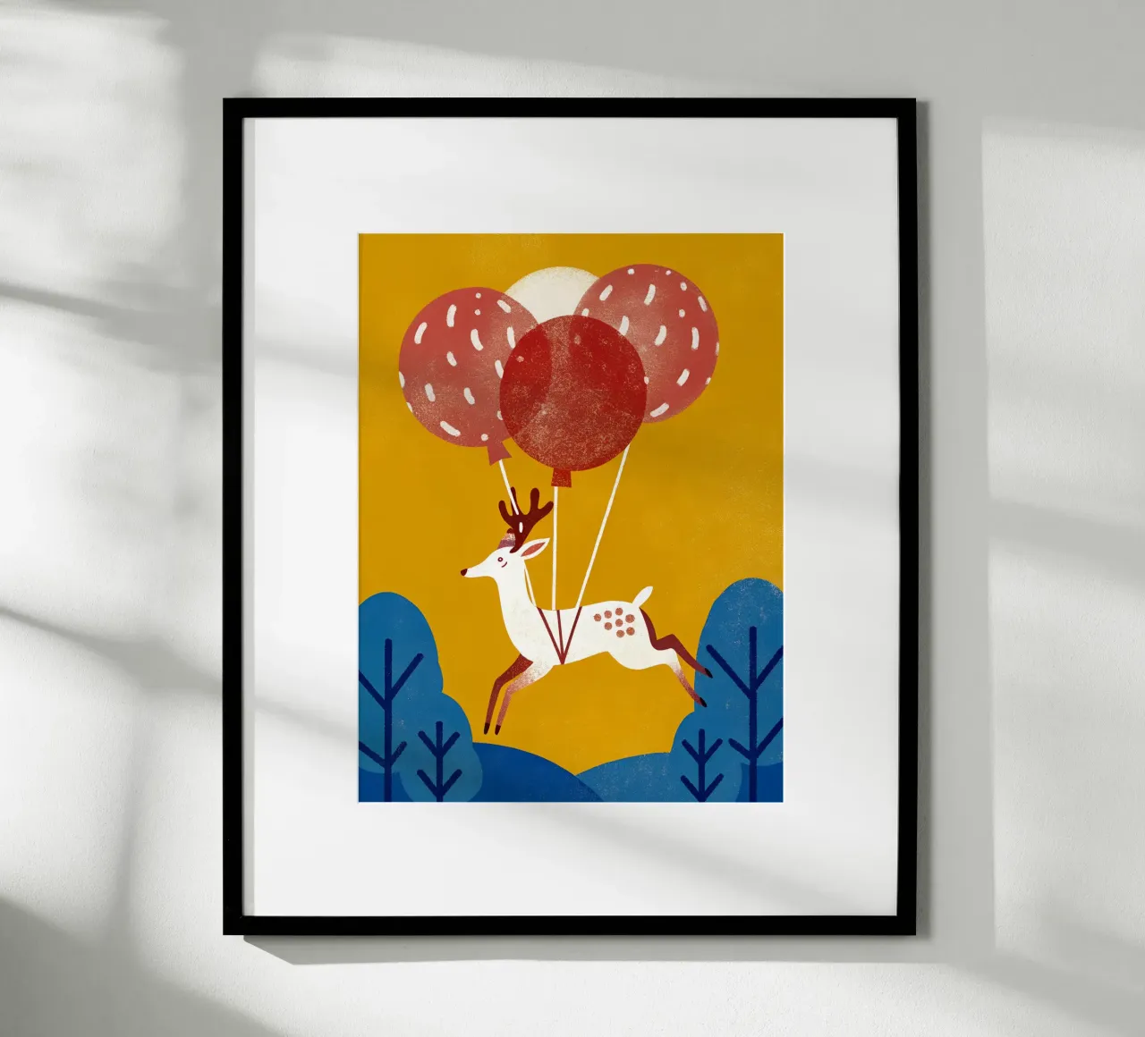 Cervo con palloncino carta hahnemühle da THE LATEST SHOP