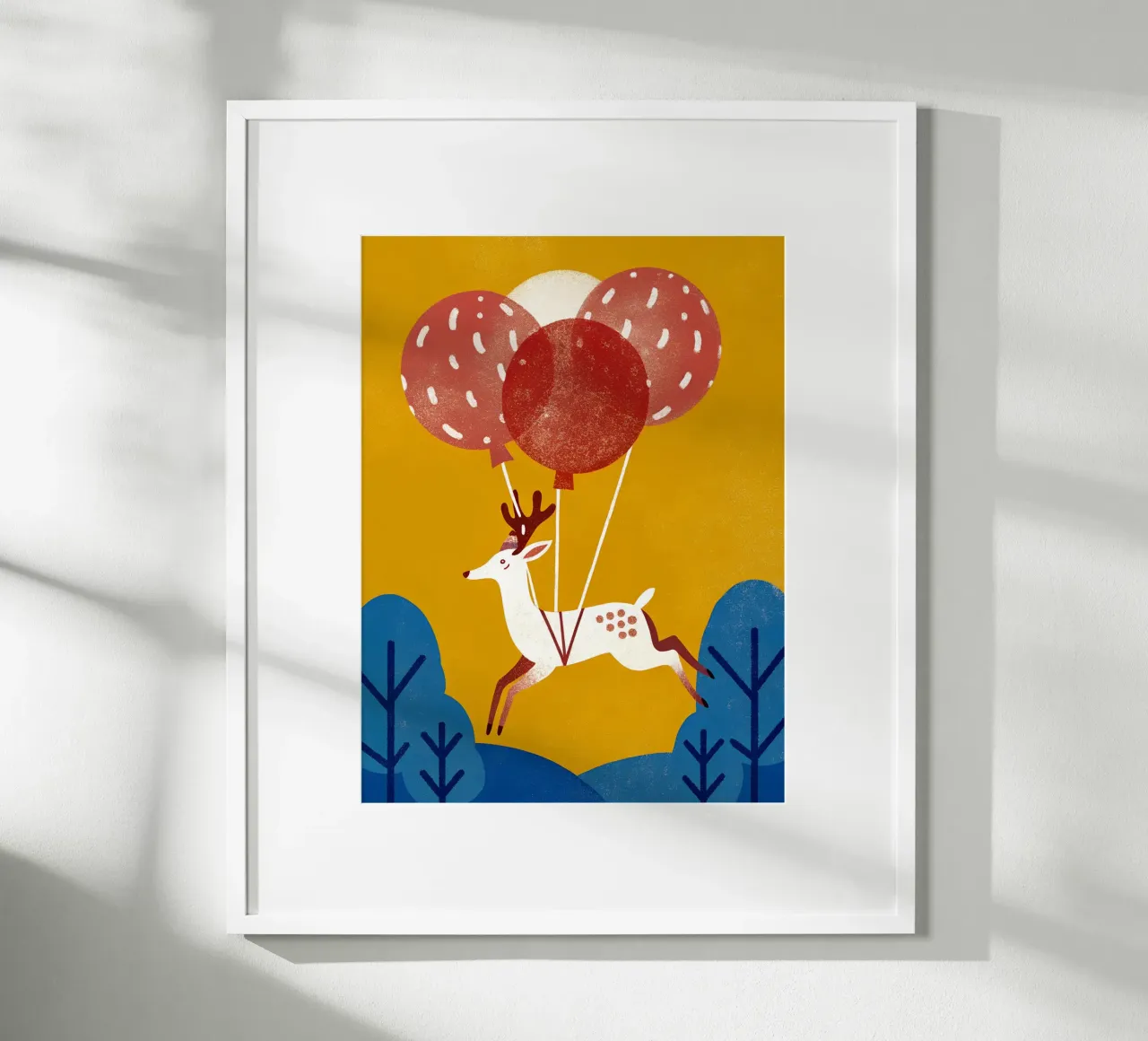 Cervo con palloncino carta hahnemühle da THE LATEST SHOP