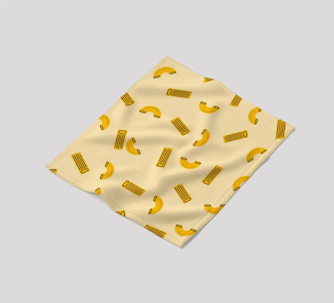 Macaroni pasta cheese fleece blanket by galihstudio