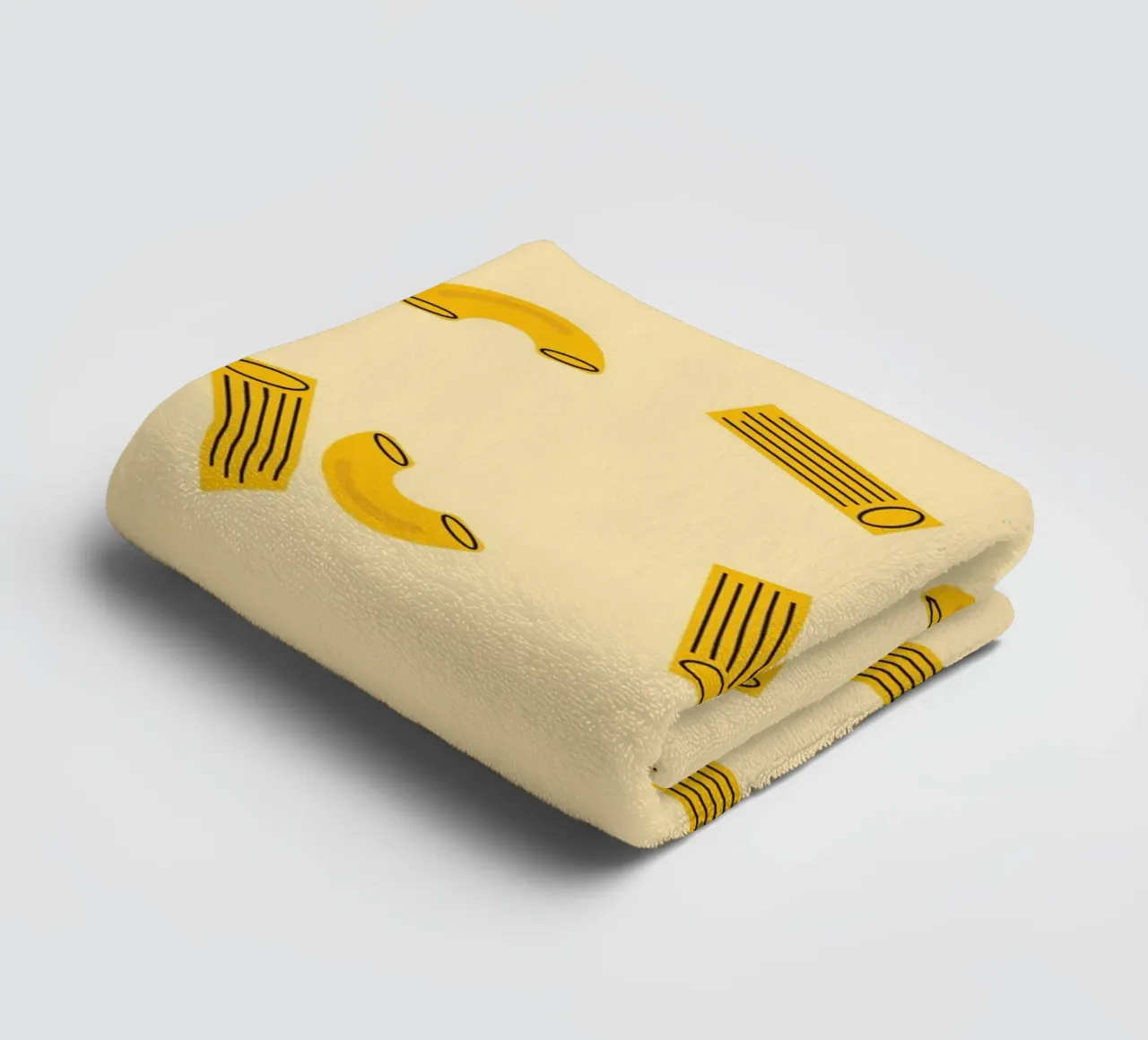 Makkaroni-Nudeln-Käse Handtuch von galihstudio