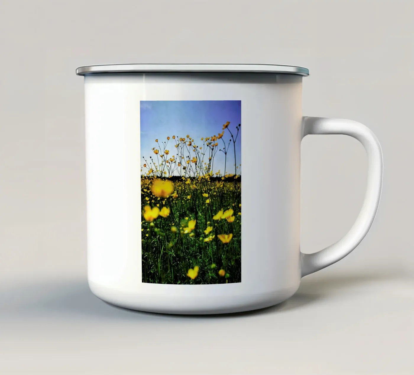 Optimism enamel mug by Angelo Cerantola