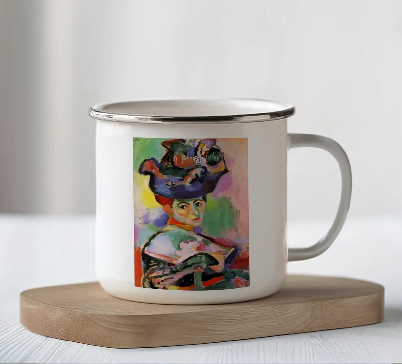 Donna con cappello di Henri Matisse tazza in smalto da tokovictory