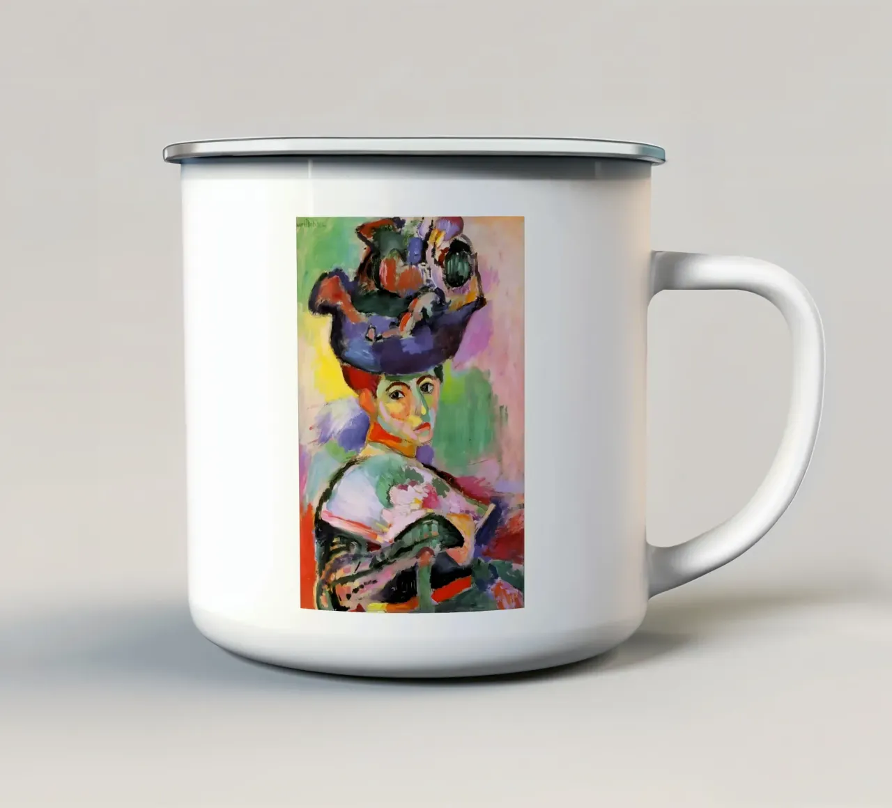 Donna con cappello di Henri Matisse tazza in smalto da tokovictory