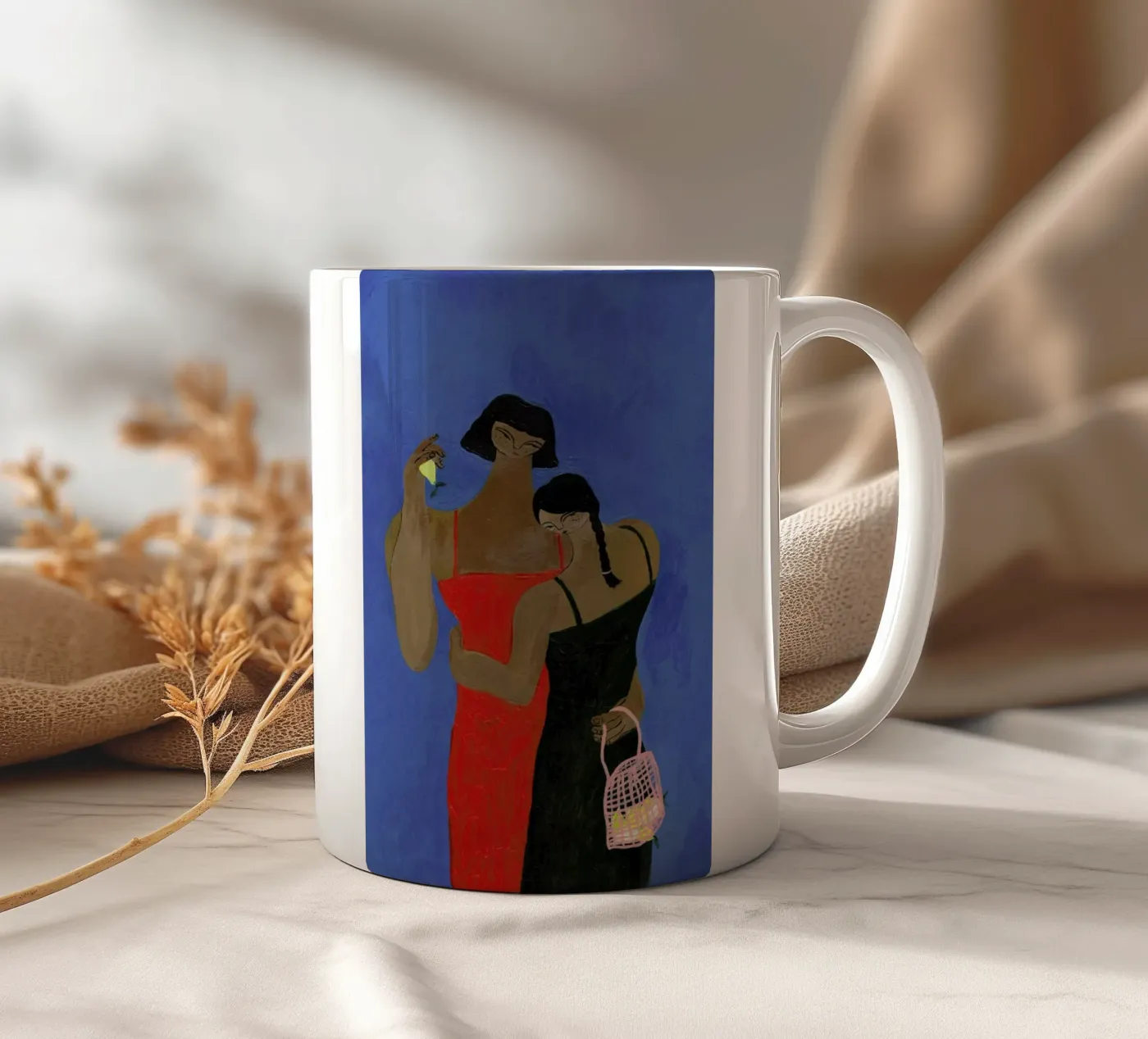 Lemons ceramic mug by Nudes and Croissants