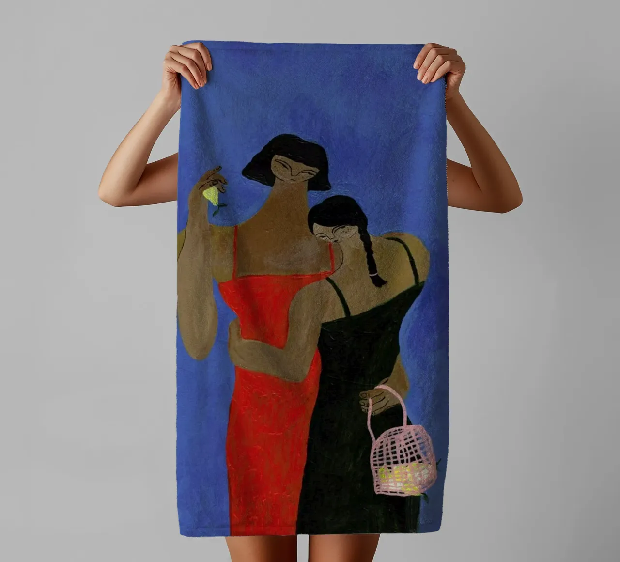 Lemons badhanddoek van Nudes and Croissants