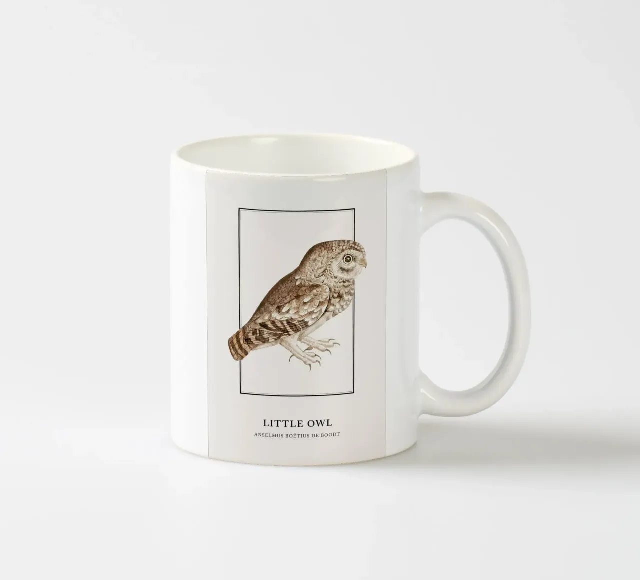 Anselmus Boëtius de Boodt - Little Owl tazza in ceramica da Vintage by JUNIQE