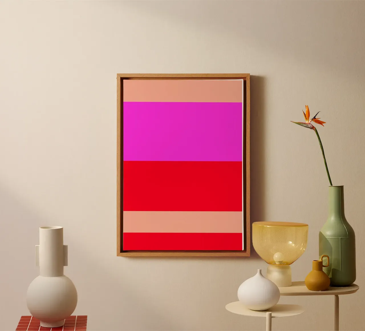 COPENHAGEN. Colorblock. 1 tela con Cornice a cassetta da FRICKE DESIGN