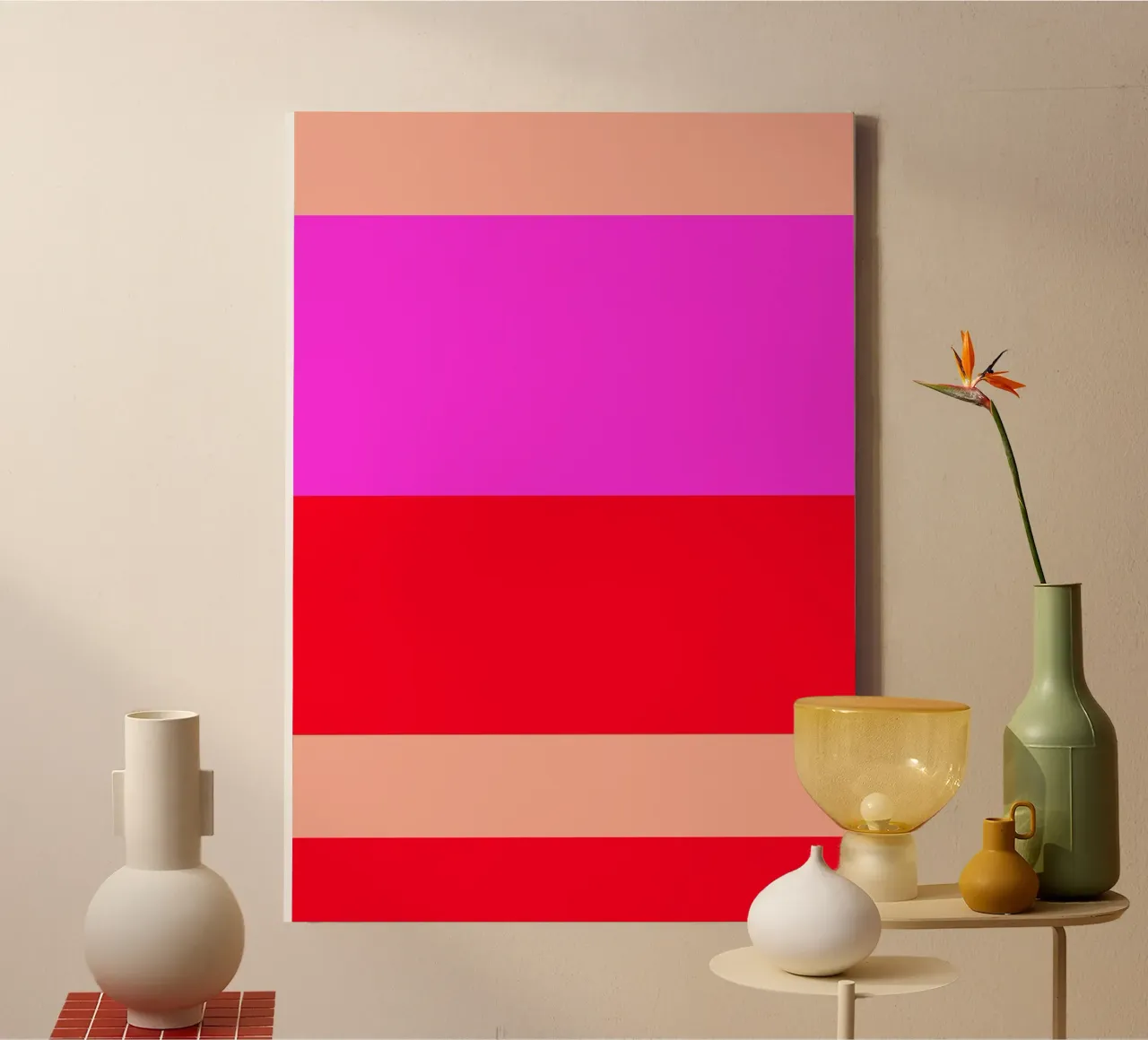 COPENHAGEN. Colorblock. 1 tela con Cornice a cassetta da FRICKE DESIGN